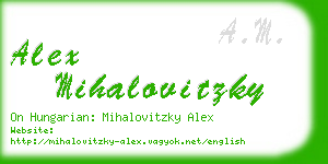 alex mihalovitzky business card